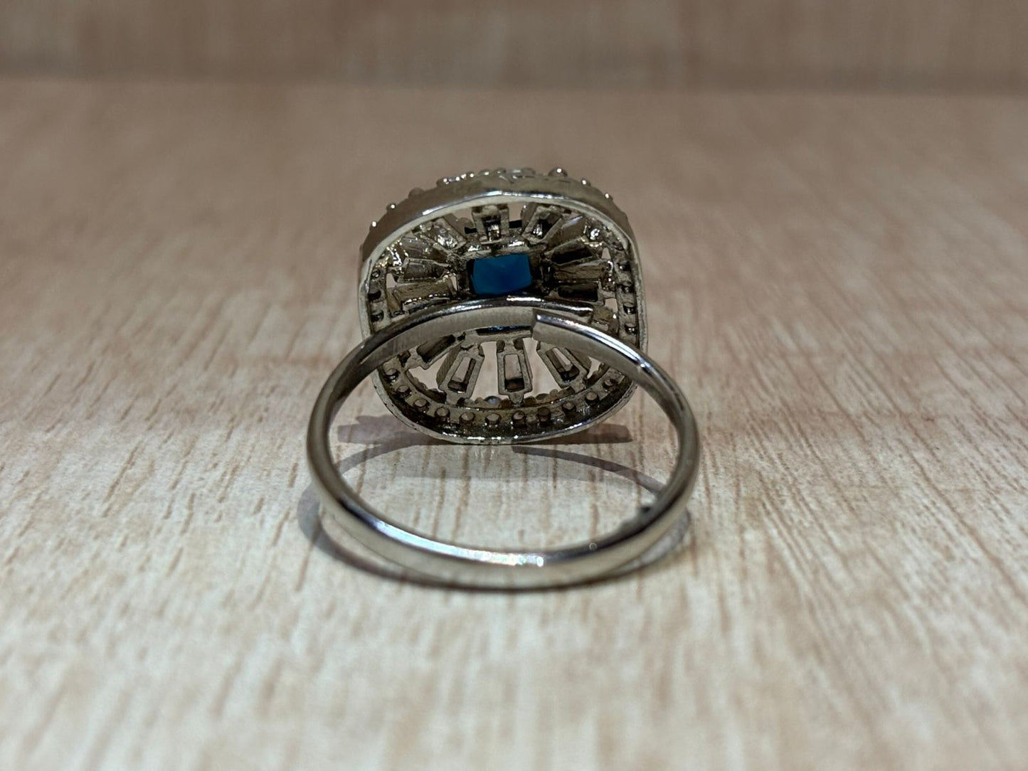 American diamond silver ring