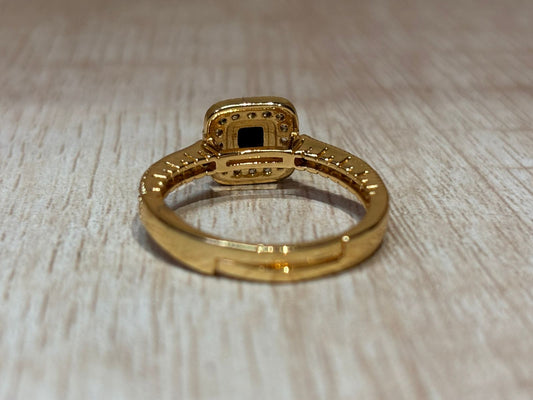 American diamond beautiful golden ring