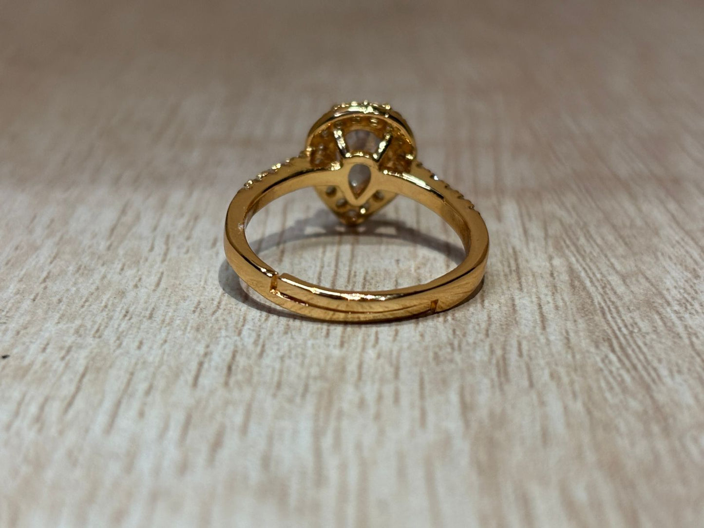 American diamond golden ring