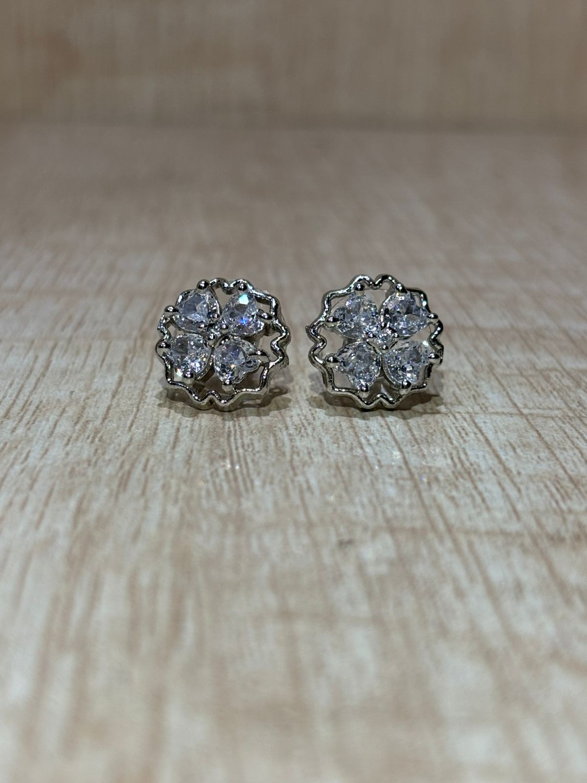 Beautiful American diamond studs with mattal