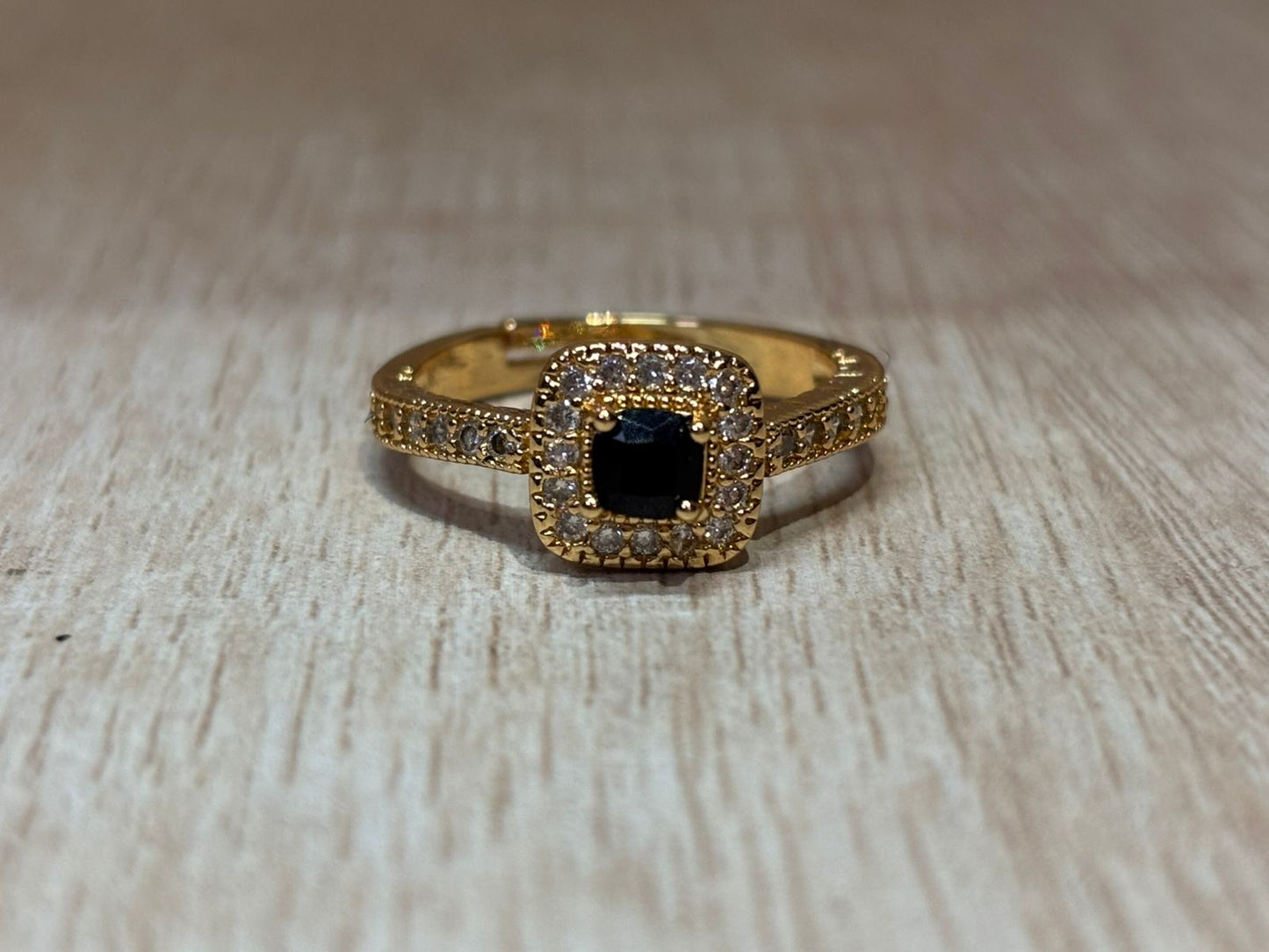 American diamond beautiful golden ring