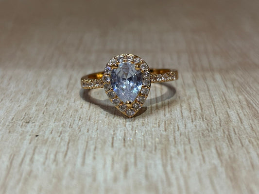 American diamond golden ring