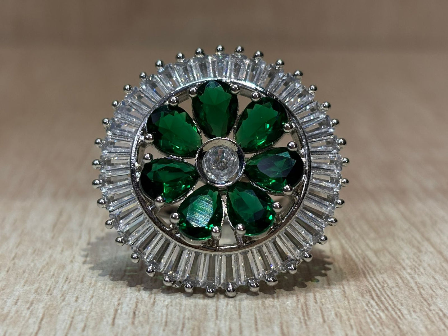 American diamond graceful ring