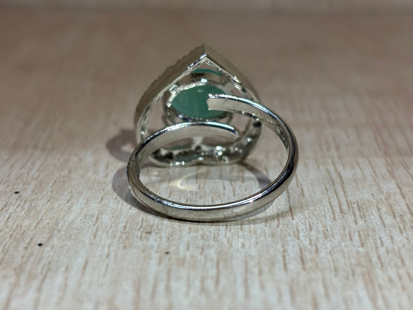 American diamond heart shape ring