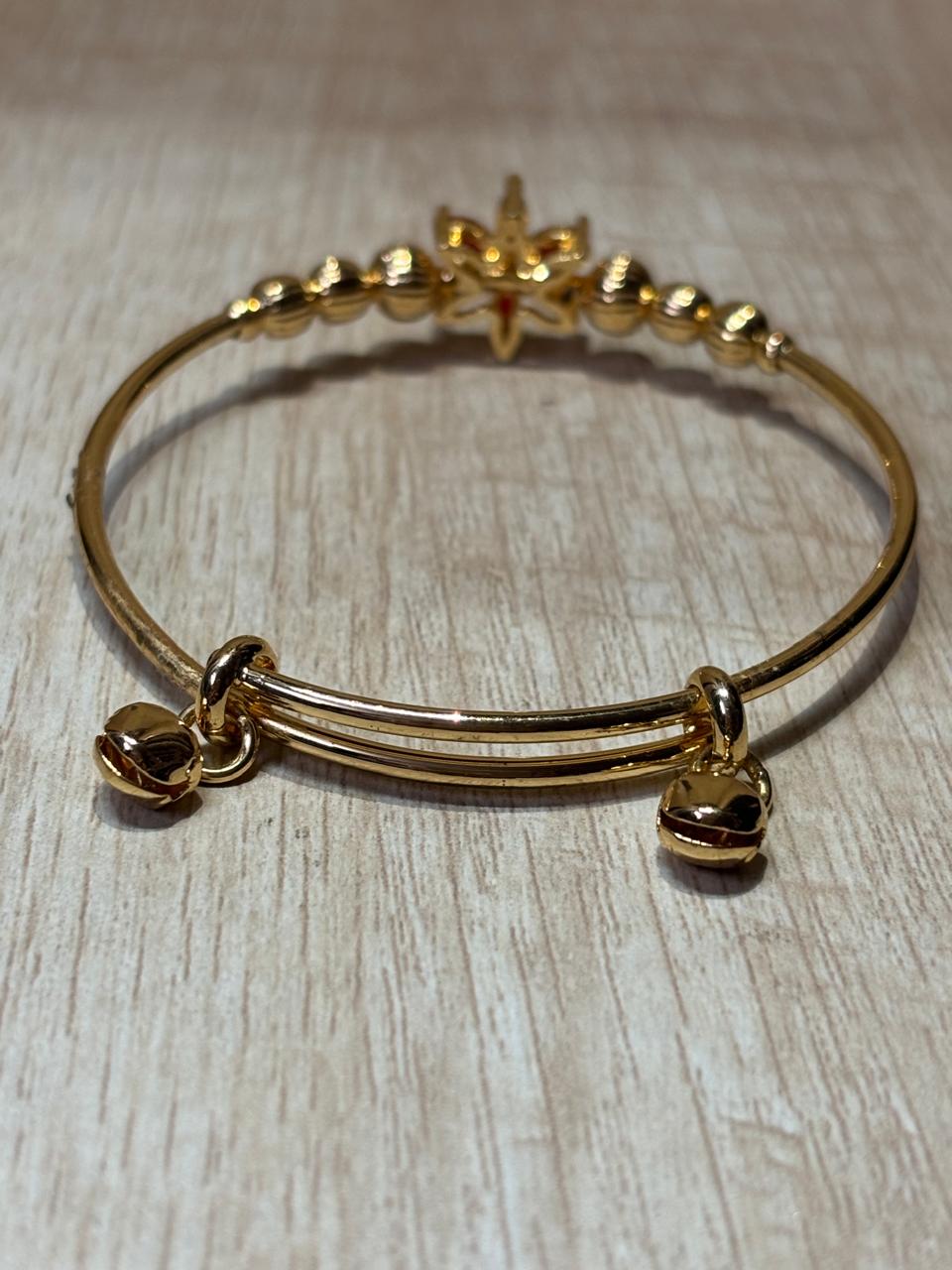 Anti tarnish gold plated stainless steel adjustable bracelet